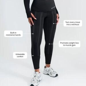 Black Resistance Band Leggings